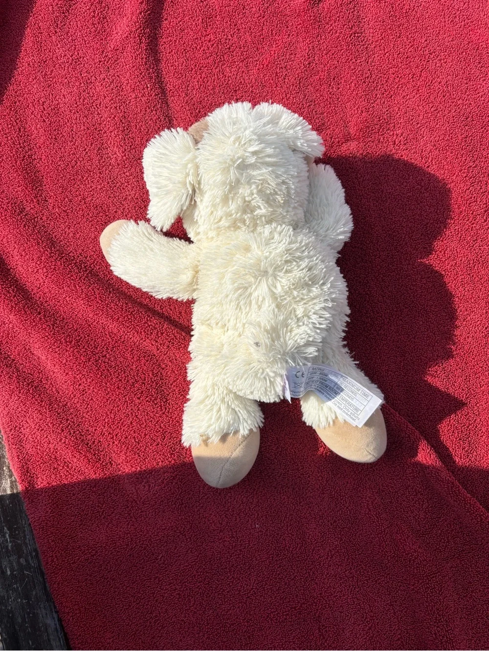 Warmies Dog Plush cream and brown dog